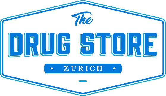 The Drug Store Zurich logo blue